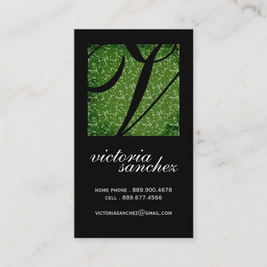 Classy Monogram Calling Cards Contactkaartje (Voorkant)
