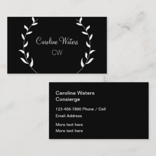Classy Monogram Concierge Visitekaartje