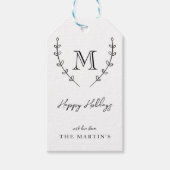 Classy Monogram Custom CadeauLabels (Voorkant)