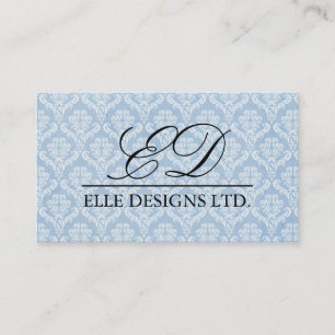 Classy Monogram Damask Visitekaartje