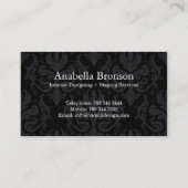 Classy Monogram Damask Visitekaartje (Achterkant)