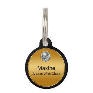 Classy Monogram Dog Label Huisdierpenning