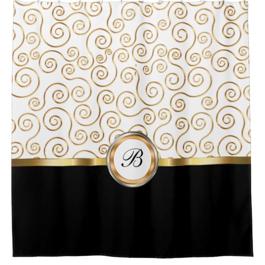 Classy Monogram Douchegordijn (Voorkant)