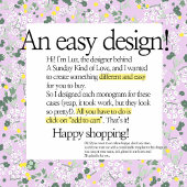 Classy  MONOGRAM EEN LILA BLOEMEN Case-Mate iPhone Case