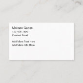 Classy Monogram Elegant Business Cards Visitekaartje (Achterkant)