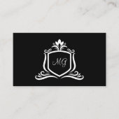 Classy Monogram Elegant Business Cards Visitekaartje (Voorkant)