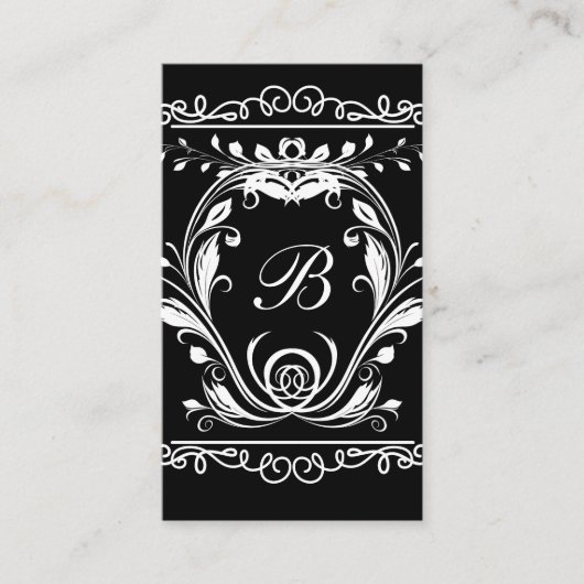 Classy Monogram Elegante Visitekaartjes (Voorkant)