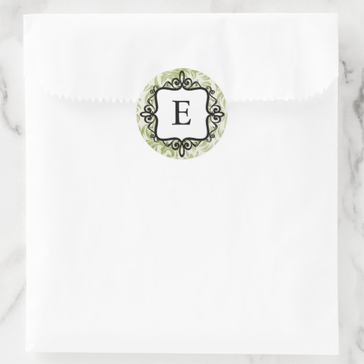 Classy Monogram Envelopsluiting Ronde Sticker (Tas)