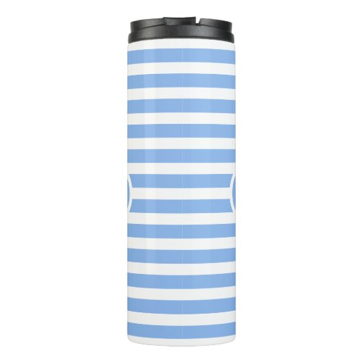 Classy Monogram Gestreept Thermosbeker (Achterkant)