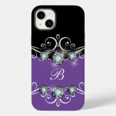 Classy Monogram Glitzy Bling Case-Mate iPhone Case (Achterkant)