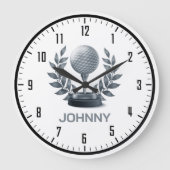 Classy Monogram | Golf Sport Gifts Grote Klok (Voorkant)