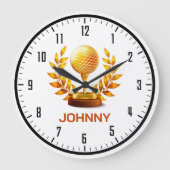 Classy Monogram | Golf Sport Gifts Grote Klok (Voorkant)