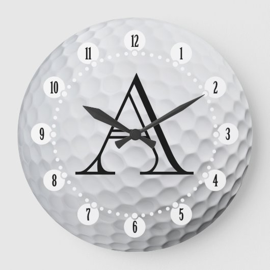 Classy Monogram | Golf Sport Gifts Grote Klok (Voorkant)