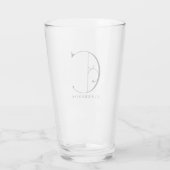 Classy Monogram Initiaal C met Achternaam Glass Glas (Achterkant)