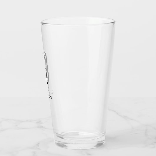 Classy Monogram Initiaal G met Achternaam Editable Glas (Links)
