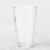 Classy Monogram Initiaal V met Achternaam Glass Glas (Links)