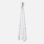 Classy Monogram Initiaal W, grijs op wit Stropdas (Achterkant)