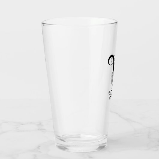 Classy Monogram Initiaal W met Achternaam Editable Glas (Rechts)