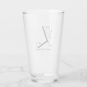Classy Monogram Initiaal Z met Achternaam Glass Glas (Achterkant)
