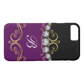 Classy Monogram iPhone Case (Achterkant (Horizontaal))
