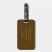 Classy Monogram Japanese Maple Bagagelabel (Achterkant verticaal)