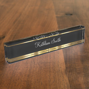 Classy Monogram Kantoor Desk Name Bord Naambordje