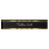 Classy Monogram Kantoor Desk Name Bord Naambordje (Voorkant)