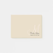 Classy Monogram Kantoor Sticky Note Pads (Voorkant)