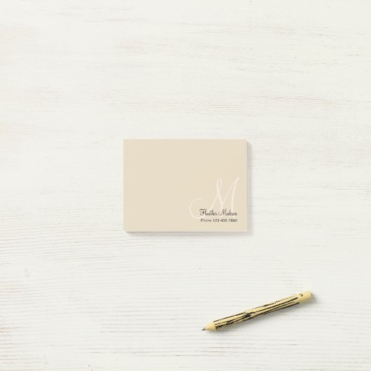 Classy Monogram Kantoor Sticky Note Pads (Op bureau)