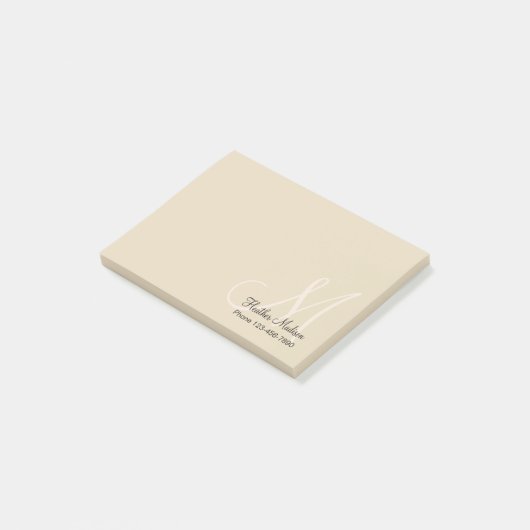 Classy Monogram Kantoor Sticky Note Pads (Schuin)