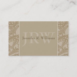 Classy Monogram Latte Visitekaartje