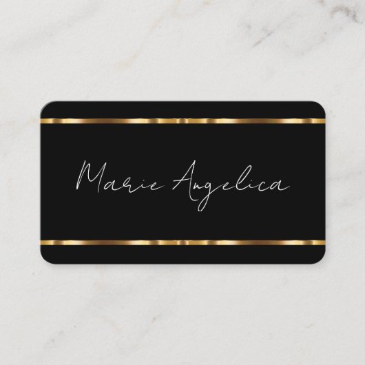 Classy Monogram Luxury Corner Visitekaartje (Voorkant)