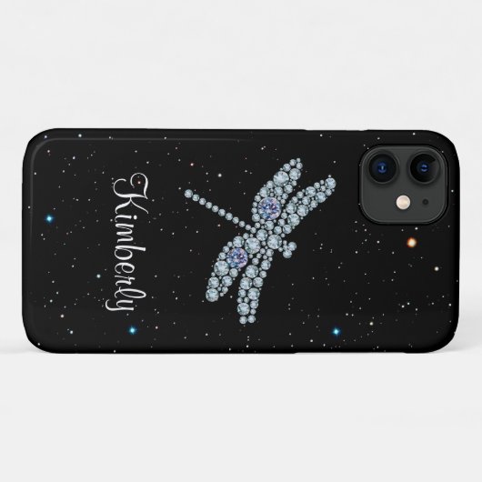 Classy Monogram Natuur Bling Rhinestones Case-Mate iPhone Case (Achterkant (horizontaal))