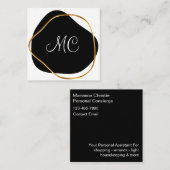 Classy Monogram Personal Concierge Afsprakenkaartje (Voorkant / Achterkant)