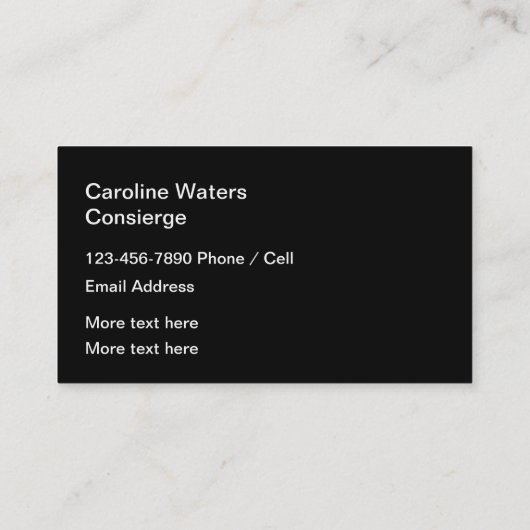 Classy Monogram Personal Concierge Visitekaartje (Achterkant)