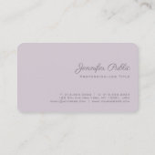 Classy Monogram Plain Luxury Beauty Salon Manager Visitekaartje (Achterkant)