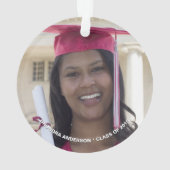 Classy Monogram Snowflake kerstversiering Ornament (achterkant)