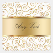 Classy Monogram Sticker Labels (Voorkant)
