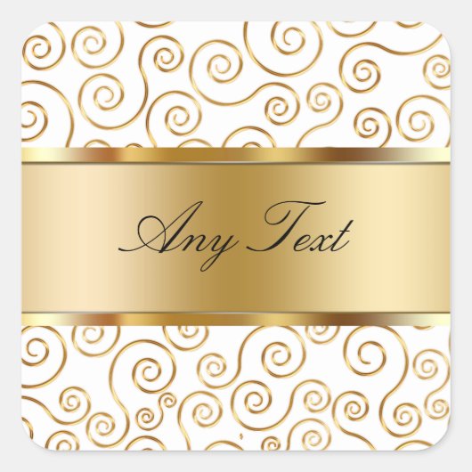 Classy Monogram Sticker Labels (Voorkant)