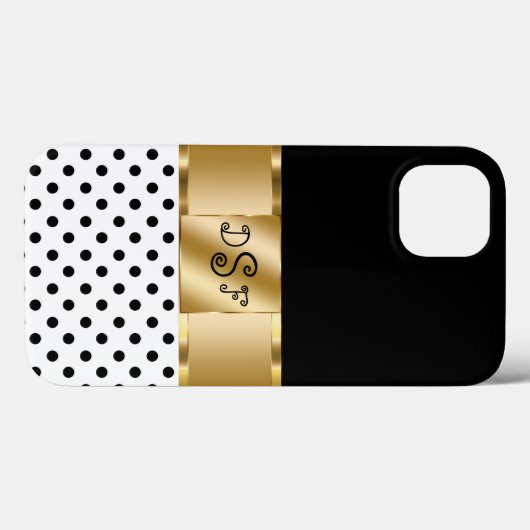 Classy Monogram Style Case-Mate iPhone Case (Achterkant (horizontaal))
