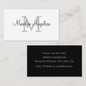 Classy Monogram Two Side Visitekaartje (Voorkant / Achterkant)