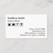Classy Monogram Verzekeringsmakelaar Visitekaartje (Achterkant)