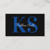 Classy Monogram Verzekeringsmakelaar Visitekaartje (Voorkant)