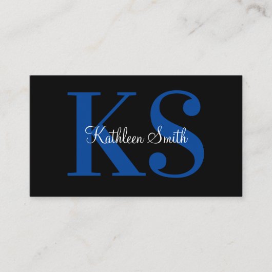 Classy Monogram Verzekeringsmakelaar Visitekaartje (Voorkant)