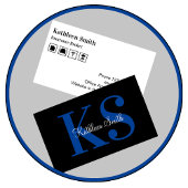 Classy Monogram Verzekeringsmakelaar Visitekaartje