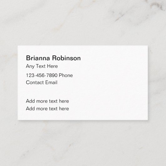 Classy Monogram visitekaartjes (Achterkant)