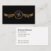 Classy Monogram visitekaartjes (Voorkant / Achterkant)