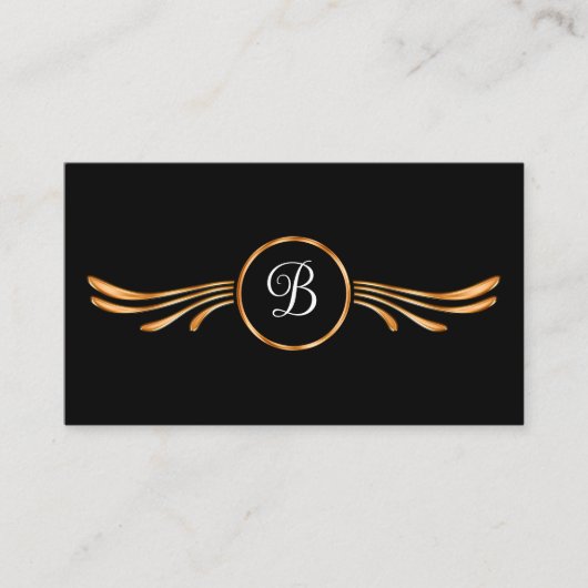 Classy Monogram visitekaartjes (Voorkant)