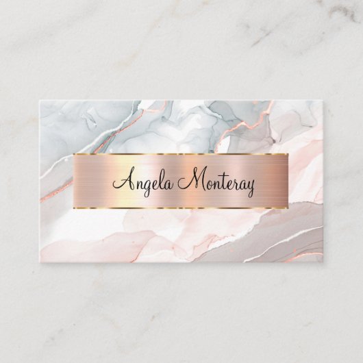 Classy monogram Visitekaartjes met elegantie Afsprakenkaartje (Voorkant)