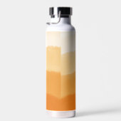 Classy monogram Waterverf pompoen Sinaasappel Ombr Waterfles (Rechts)